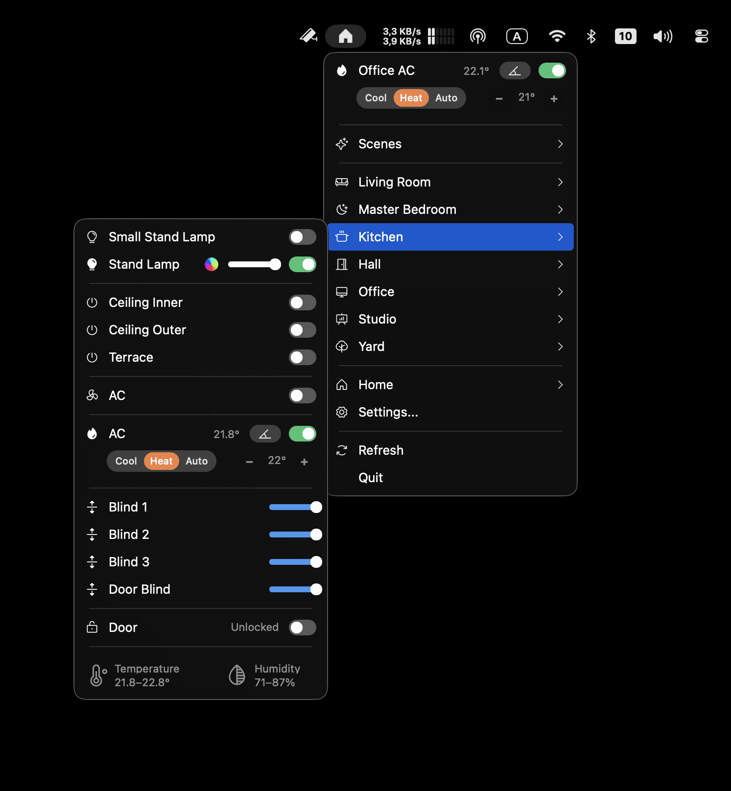 Itsyhome — HomeKit and Home Assistant in your menu bar
